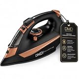 DMD Collective - Cordless Steam Iron with Ceramic Non-stick Soleplate 420ml Water-Tank and Variable Steam Function Continuous Steam for Home, Office, Travel, Lightweight 2800W