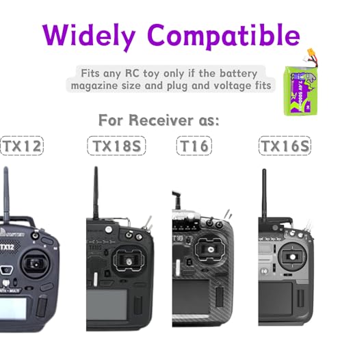 Radiomaster 7.4V 5000mAh 8C XT30 Lipoly Battery with 2S Charger and Voltage Alarm