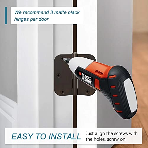 3 Pack Door Hinges 3.5 Inch Antique Brass Hinges Rounded 5/8"Radius Corners Bedroom Residential Standard Indoor Door Hardware Hinge #TOP5