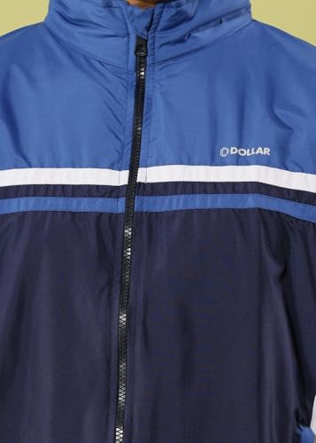 Image of Dollar Men's Polyester Colourblock Windcheater Jacket With Zipper Pockets