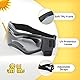 Enjoying Hundebrille für kleine Hunde, UV-Schutz Hund Sonnenbrille kleine Rasse, Welpenbrillen für Fahren, Winddichte staubdichte Anti-Nebel, verstellbare, cool schwarz