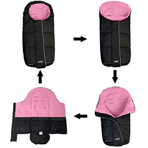 Width Adjustable Universal Stroller Footmuff Designed For Baby Grows,Waterproof Practical Features Outdoor Baby Bunting Bag,Rose #TOP3