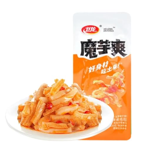 Konjac Delight Spicy Flavor Spicy Strips Snacks 20 PCS 16.22oz 魔芋爽 香辣味辣条 零食 (20PCS, Numb and Spicy Flavor麻辣)