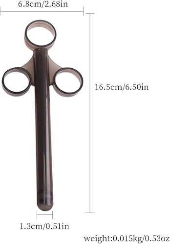 Miniatura 3 de Magik Aplicadores vaginales, tubo de lubricante, aplicador de lubricante personal, tirador de jeringa (paquete de 1, negro)