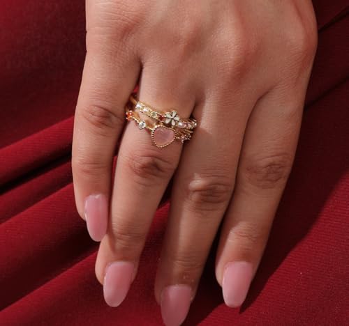 Image of SALTY Anti Tarnish Finger Ring for Women | Adjustable Fancy Jewellery Design | Fashion Accessories for Girls | Minimal Jewelry | Gift for Diwali, Christmas, Marriage, Birthday
