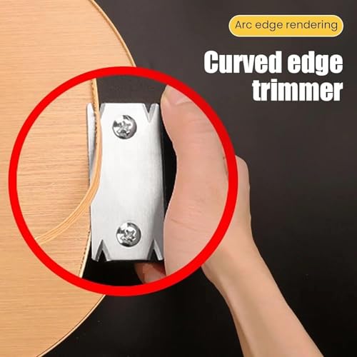 Image of Inralimot Woodworking Edge Trimmer, Hand Planer Edge Bander for Burrs,Edge Corner Planer,Wood Chamfering Fillet Scraper,Edge Banding Cutter for PVC ABS Melamine Veneer,Deburring Too