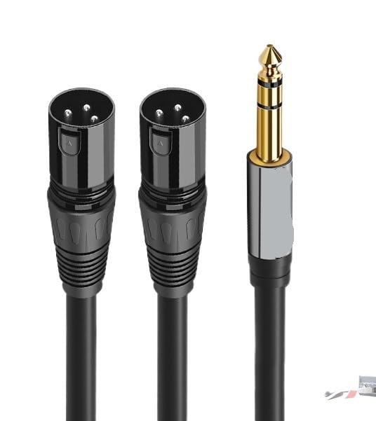 Cable Jack 6.5mm a XLR macho con protección miniatura 6