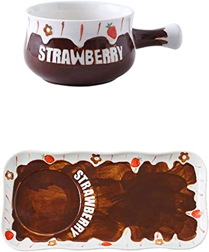 Ciotola for cereali, scodella for zuppa, scodella for il tè, set for la colazione con manico, piatto in ceramica da 23 once Ciotole for zuppa di cipolle francesi Set di stoviglie individuali for zuppa