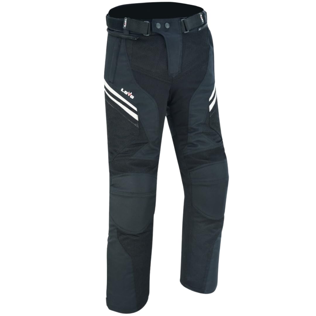 Pantalon d'été unisexe perforé noir, Noir / Gris, XXL
