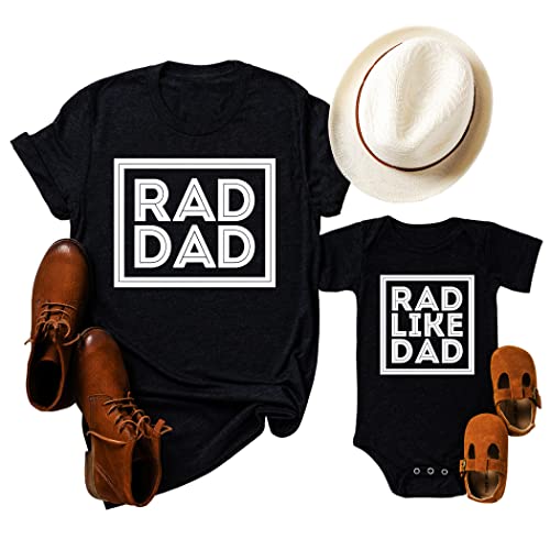 Father and Son Matching Outfit, Rad Dad Rad Like Dad Outfit, Funny Daddy and Baby Outfit, Father's Day Photoshoot Outfit, Gift for Dad