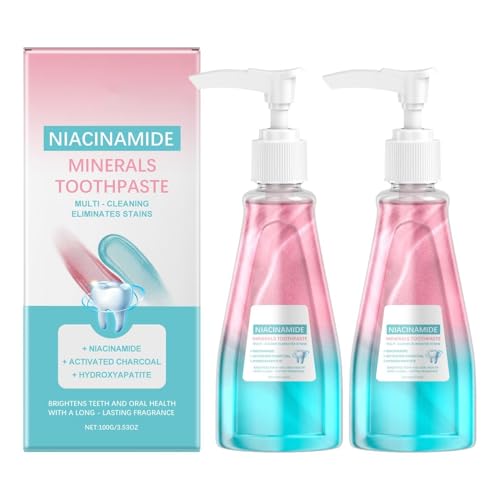 Pasta Dentífrica Blanqueadora Con Niacinamida, Pasta Dentífrica Protectora Bucal, Antimanchas Natural, Aliento Fresco, Cuidado De La Salud Bucal (2pcs)