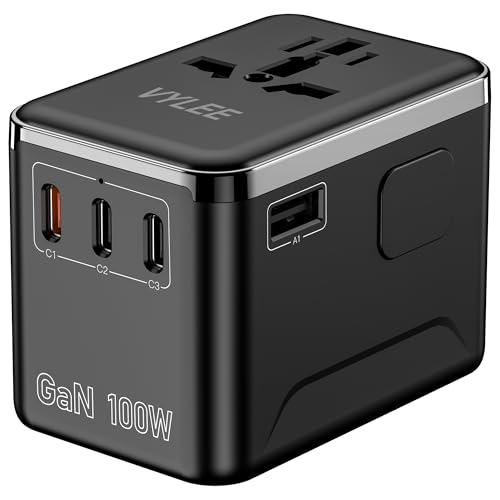 Universal Travel Adapter, PD100W GaN International Power Adapter ...
