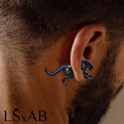Rose Copper Black Vintage Dinosaur 4D Funny Earrings Cute Weird Earrings for Women Men Sister Brother Friends Trendy Green CZ3