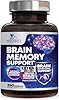 Brain Memory Supplement Pills - 3X Strength Nootropics for Concentration, Clarity & Focus Support - Brain Health Cognitive Vitamins with Bacopa, Phosphatidylserine & DMAE, Brain Booster - 240 Capsules