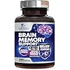 Brain Memory Supplement Pills – 3X Strength Nootropics for Concentration, Clarity & Focus Support – Brain Health Cognitive Vitamins with Bacopa, Phosphatidylserine & DMAE, Brain Booster – 240 Capsules