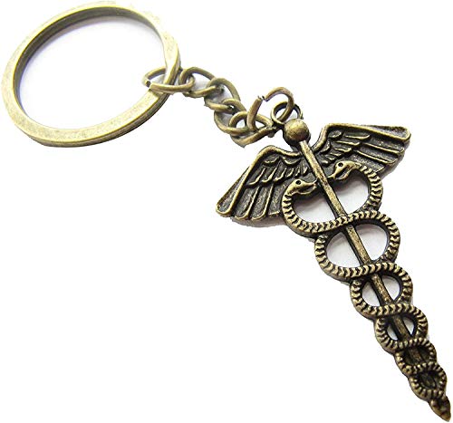 Caduceus Keychain, Medical Caduceus Keychain, Medical Keychain, RN Keychain, Medical Symbol, Medical Caduceus (2)