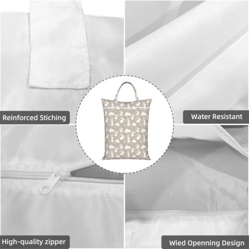 Sac à linge de voyage résistant et léger imprimé lapin de Pâques