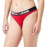 Tommy Jeans Damen String aus 90% Baumwolle mit Stretch, Nachhaltig, Slip mit Elastikbund, Unterwäsche Frauen, Primary Red, M