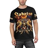 T-Shirt pour Homme du Groupe, Style Cool, Manches Courtes,Tee Noir, Taille Medium