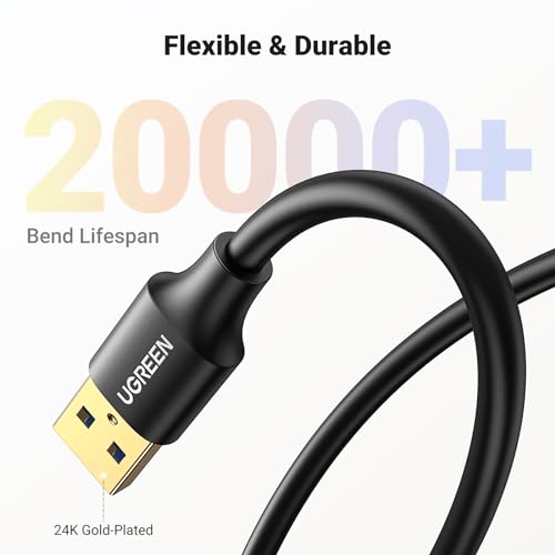 UGREEN USB Extension Cable Type A 3.0 Extender Male to Female Cord High Speed Data Transfer Lead Compatible with Webcam, Gamepad, Keyboard, Mouse, Flash Drive, Hard Drives, Oculus VR, Xbox (3M) 4