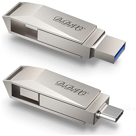 DIDIVO USB C Stick 128GB mit USB Stick 3.0, 2 in 1 USB Speicherstick OTG Flash Laufwerk USB Stick USB C Stick Mini Cover