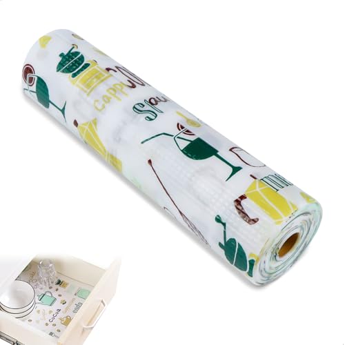 mongtsamz Tappetino Antiscivolo Cassetto,Carta per Cassetti Interni in pe,Rivestimento cassetti Rifilabile, Tappetino per Sassetti per Cassetti,Scaffali e Frigoriferi,30 * 500 Arancione