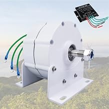 Three Phase Alternator, 12000W Low RPM Permanent Magnet Generator, Free Energy Gearless Permanent Magnet Generator Motor DIY for Wind Turbine Water Turbine,220V