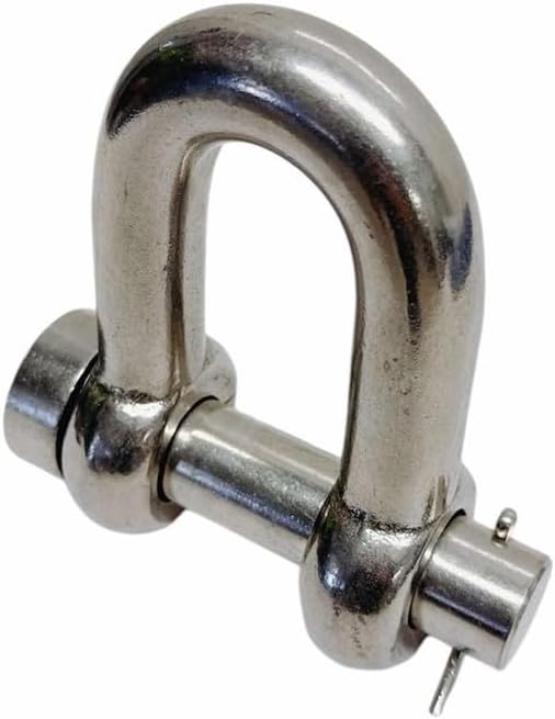 Forged 5/8" Marine Round Pin Chain Shackle 4,000 Lb WLL Stainless Steel