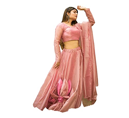 JUPITER FASHNET Frauen Schwere Seide Febric Lehenga Choli Cover