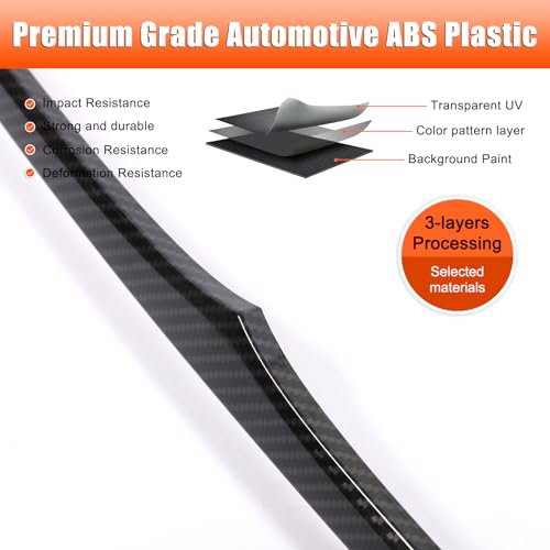 Car Front Grill Grill Trim Strip Compatible with Maserati Ghibli 2018-2024, Front Bumper Center Grill Upper Trim Cover Car Front Grill Decoration Strips Exterior Accessories (Carbon fiber pattern) by LLKUANG - Used condition - Image 2