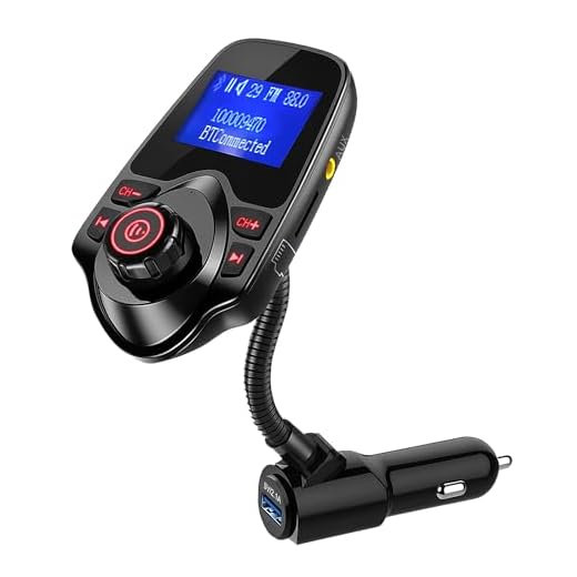 ONN Upgraded 2026 Bluetooth Car FM Transmitter, 1.44” LCD Display, Flexible Gooseneck, Hands-Free Calling, Dual USB Fast Charger, AUX & Micro SD Support for Cars, SUVs & Trucks