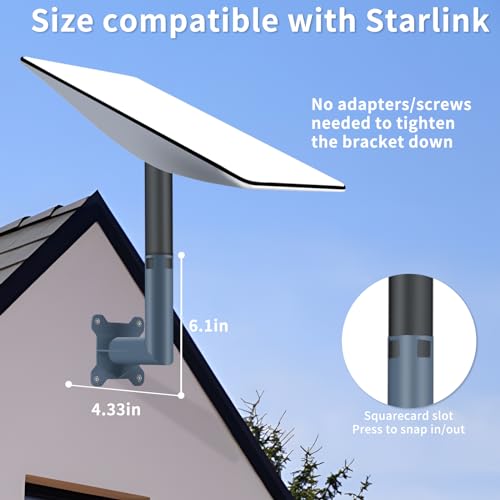 Starlink Mounting Kit Star Links Internet Satellite kit- Short Wall Mount, Eave Installation, and Wall Mount for Starlink V2 Internet Kit Satellite