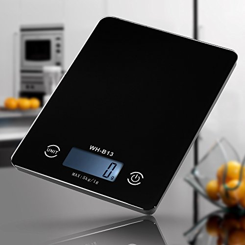 Decdeal 5KG / 1G Exato Touch Screen LCD Backlight Balança de Cozinha de Comida Digital G/LB/OZ Balan