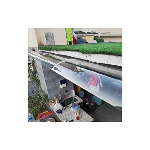 QWEASDF Marquesina,Marquesina Transparente para Puertas, Protección UV/Impermeable,Tejadillo De Protección Toldo, Cubierta De Policarbonato Transparente,Senza Supporto,40 * 80cm/15.7 * 31.4in