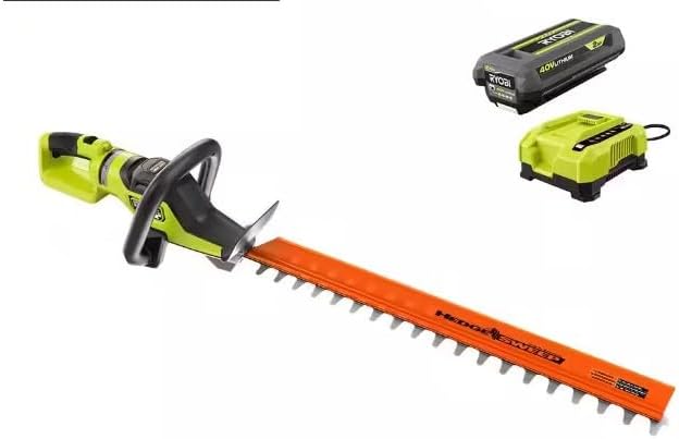 RYOBI 40V HP 26" Hedge Trimmer Kit - Brushless, Battery Powered, Green
