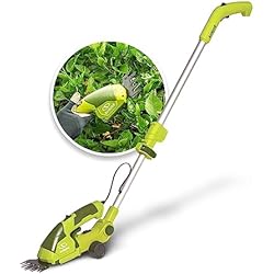 Sun Joe HJ605CC Cordless 2-in-1 Grass Shear + Hedge Trimmer w/Extension Pole, Green