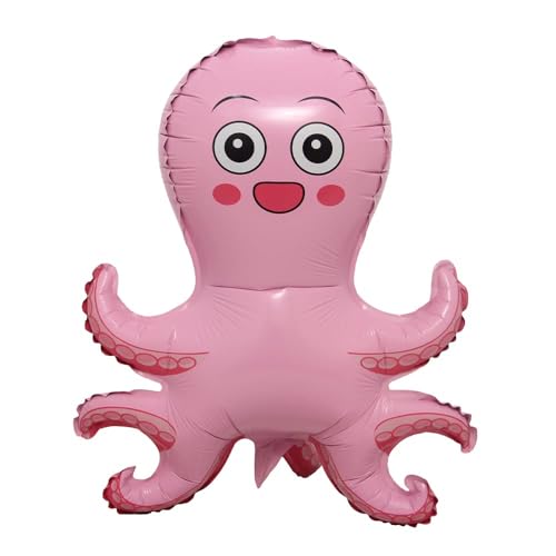 Foil Balloon Animales, Globos Animales 3d, Globos de Animales, Globos de Papel de Animales con Base, Globos Animales Cumpleaños, para la Decoración de Fiestas de Cumpleaños Infantiles (pulpo)