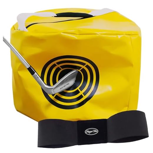 Golf Impact Bags Power Smash Hitting Bag with Arm Band Upgrade Swing Trainer Training Aids Waterproof Durable Gifts for Men Women Golf Impact Bags (Yellow)