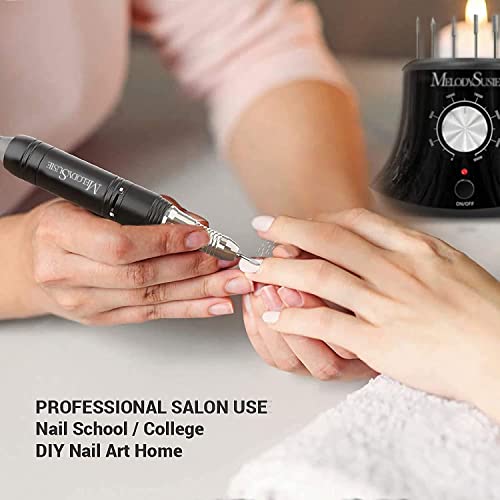 Melodysusie 30000 Rpm Professional Nail Drill Scarlet, High Speed, Low Heat, Low Noise, Low Vibration, Portable Electric Efile Drill For Shaping, Buffing, Removing Acrylic Nails, Gel Nails #TOP5