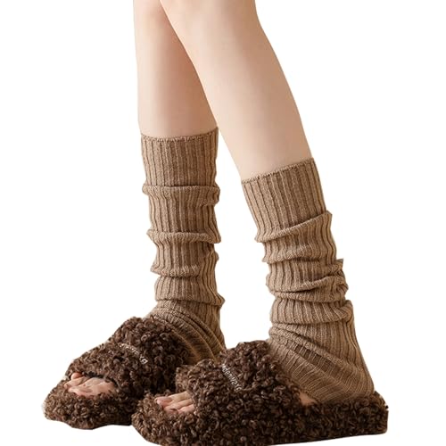 VUCDXOP Scaldamuscoli da donna per l'inverno, lavorato a maglia, termici, caldi scaldamuscoli, calzini lunghi, polsini per stivali, topper per legging, per donne e ragazze, miglior regalo di Natale,