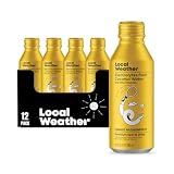 Local Weather Mango Passionfruit Premium Sports Drink - Natural Electrolyte Hydration Drink with 6g Natural Cane Sugar, Adaptogens & Nootropics, Low Sugar Energy Drink, Gluten Free, Non-GMO, Aluminum Bottle - 12 Pack