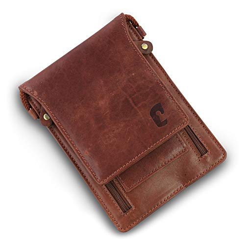 Safekeepers - Bolso Portadocumentos de Viaje - Cuello Bolsa Piel con RFID SKIMM