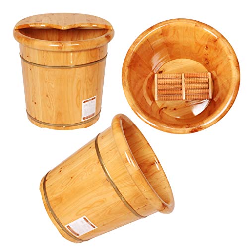 Spa para pies con cubierta y masajeador de madera 26cm miniatura 2