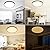 Glowall Modern 24" Led Ceiling Light Fixture, Ultra Thin Flush Mount, 56W, Dimmable with Remote Control, 5600 Lumen, Black, for Home Office, Dining Room, Kitchen, Bedroom, Living Room