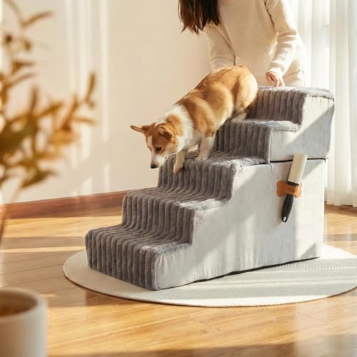 Escalera para mascotas lavable y extraíble para perros mayores y gatos de sofá 7