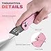 WORKPRO Folding Utility Knife, Quick Change Box Cutter, Pink Razor Knife for Cartons, Cardboard, Boxes, 10 Extra Blades Included - Pink Ribbon