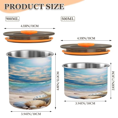 Envase de Acero Inoxidable para Café 900 ml Azul miniatura 2