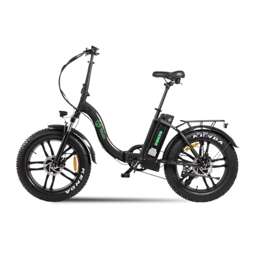 Youin Porto - Bicicleta Eléctrica Plegable Todoterreno - Motor 250W - Velocidad 25 km/h - Autonomía 45 km - Frenos de Disco - Batería 36V 10Ah - Ruedas 20' Fat