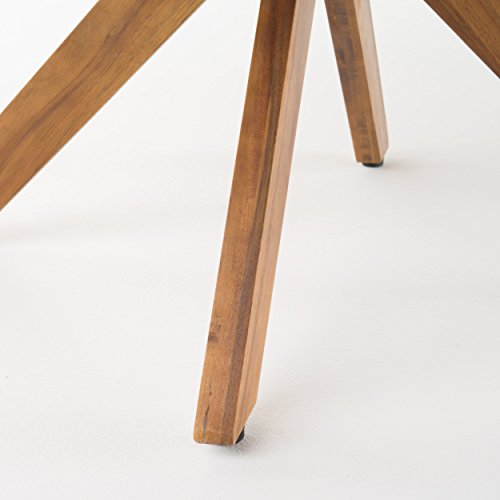 Christopher Knight Home Stamford Outdoor Acacia Wood Round Dining Table, Teak Finish #TOP6