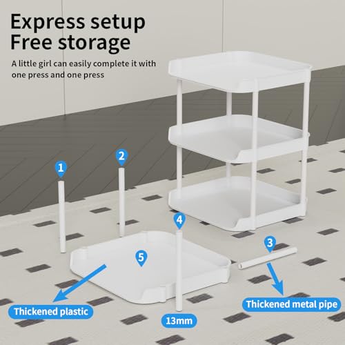 Altdnmaf 8 tier Narrow Shoe Storage Rack, Compact Single Shoerack Stand for Slim Space, Stackable Tall Thin Show Tower, Solid Plastic Shelves, for Hallways, Kitchens, Bedrooms Tidy Organizer, White - Image 5